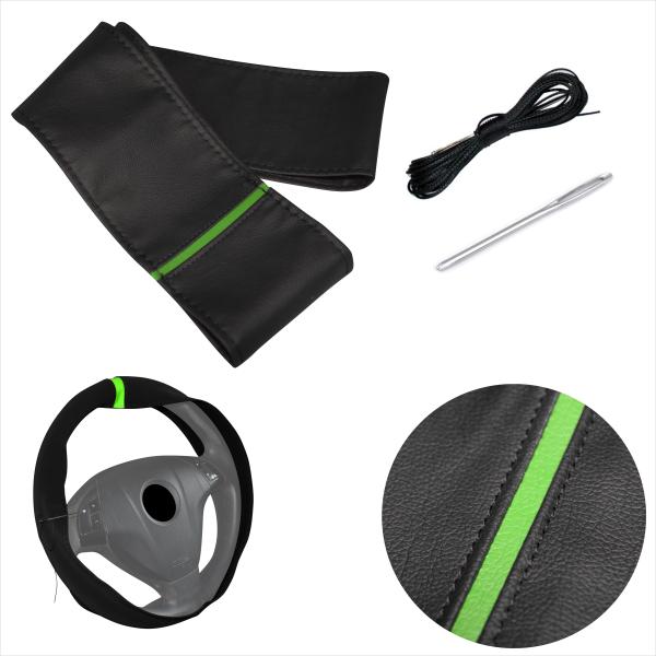 XLBG4 Xkeribom Leder Lenkradbezug zum Schnüren 37-38cm 12 Uhr Markierung mit Farbauswahl + STAFFELPREISE